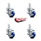 Service Caster 3 Inch Blue Poly Wheel Swivel 7/8 Inch Square Stem Caster Set with Brake SCC SCC-SQ20S314-PPUB-BLUE-TLB-78-4 - alternate 3